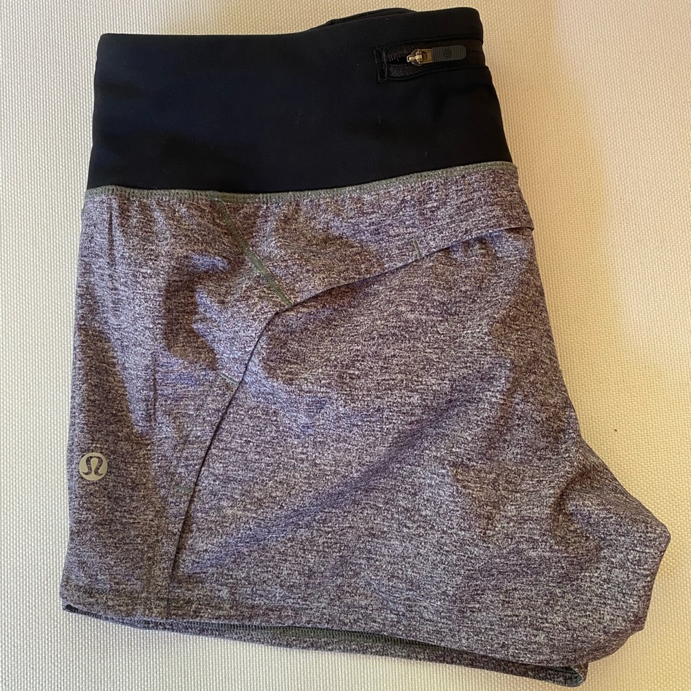 lululemon athletica run times shorts size 6 gray